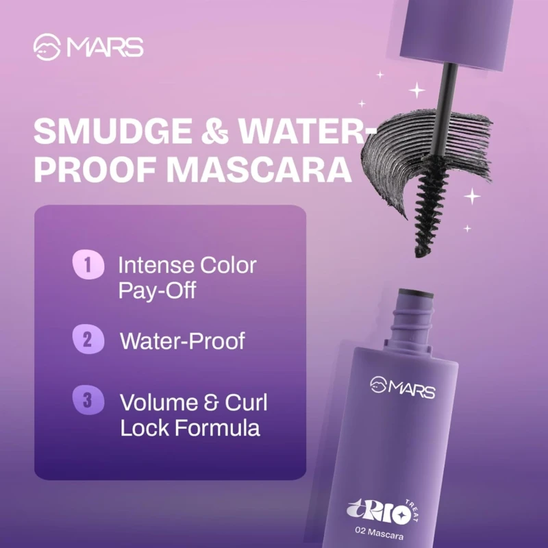 MARS TRIO Treat 3-IN-1 Eye Makeup Kit with Eyeliner, Mascara & Eyeshadow (24.50gm) - Thumbnail 6